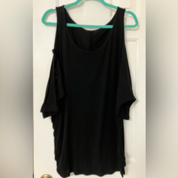 Women’s Black Cold Shoulder Top Size XL. Stretch very attractive unique design - Picture 9 of 16